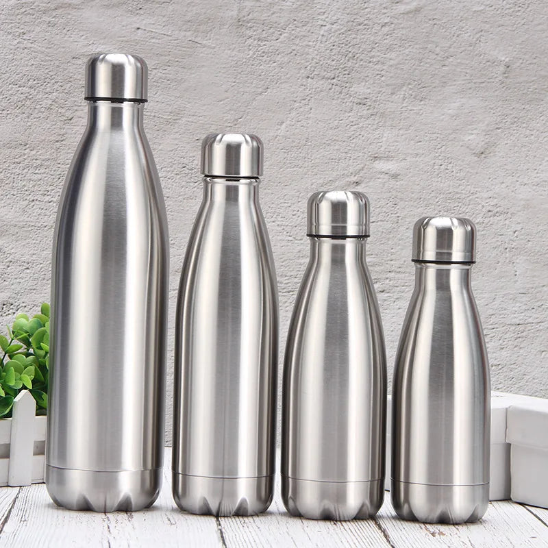 Garrafa Térmica de Aço Inox (500ml ou 1L)