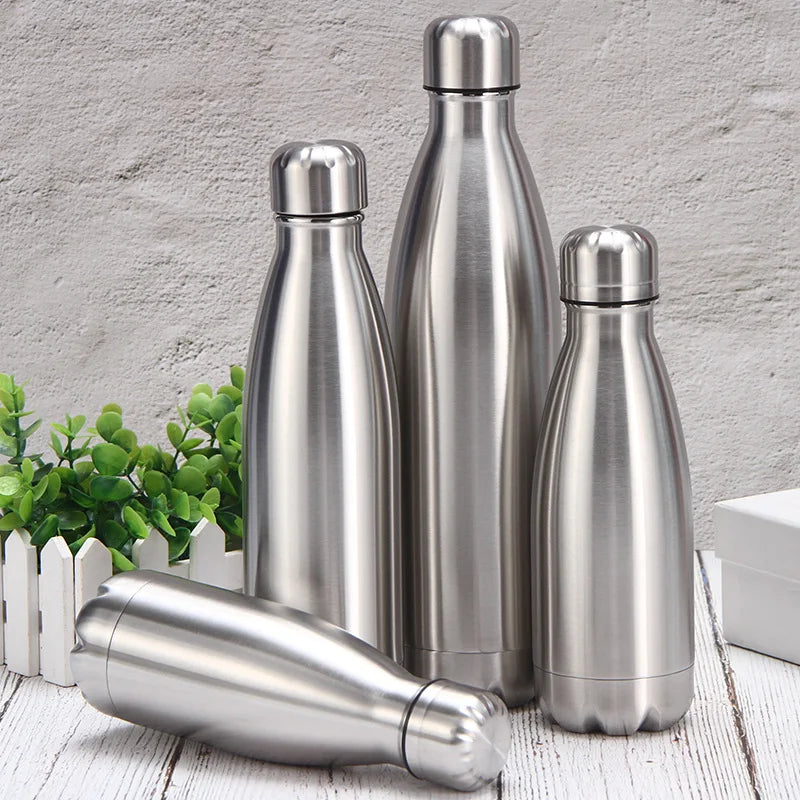 Garrafa Térmica de Aço Inox (500ml ou 1L)