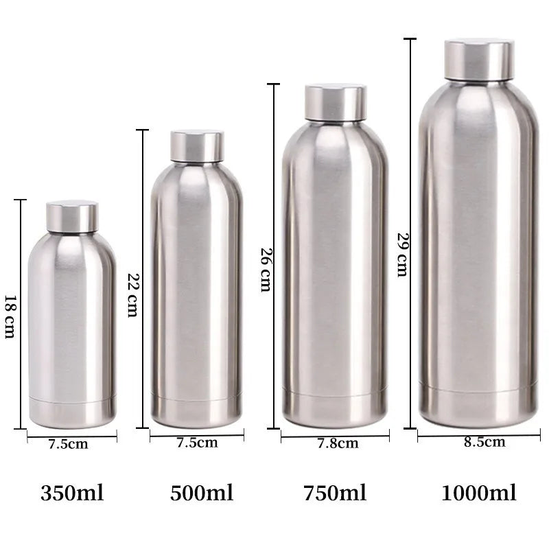 Garrafa Térmica de Aço Inox (500ml ou 1L)