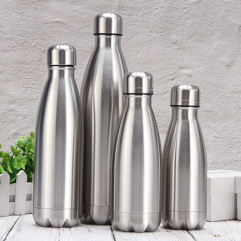Garrafa Térmica de Aço Inox (500ml ou 1L)
